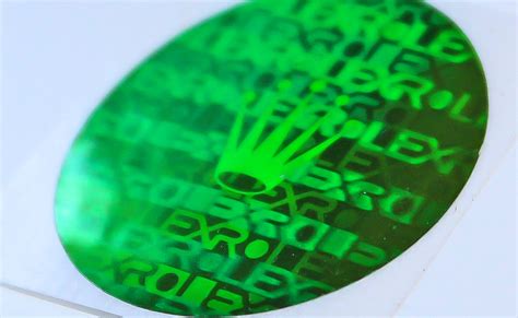 green sticker rolex|how to remove green hologram sticker.